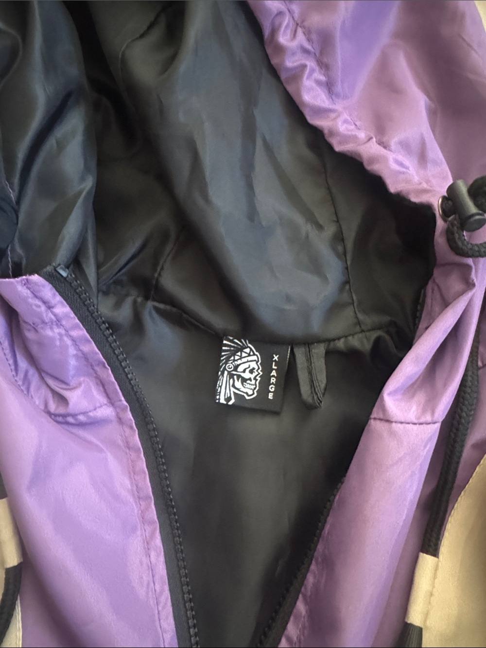 Adult WNBA Valkyries Purple Quarter-zip Windbreaker Pullover sz: XL - Picture 3 of 3